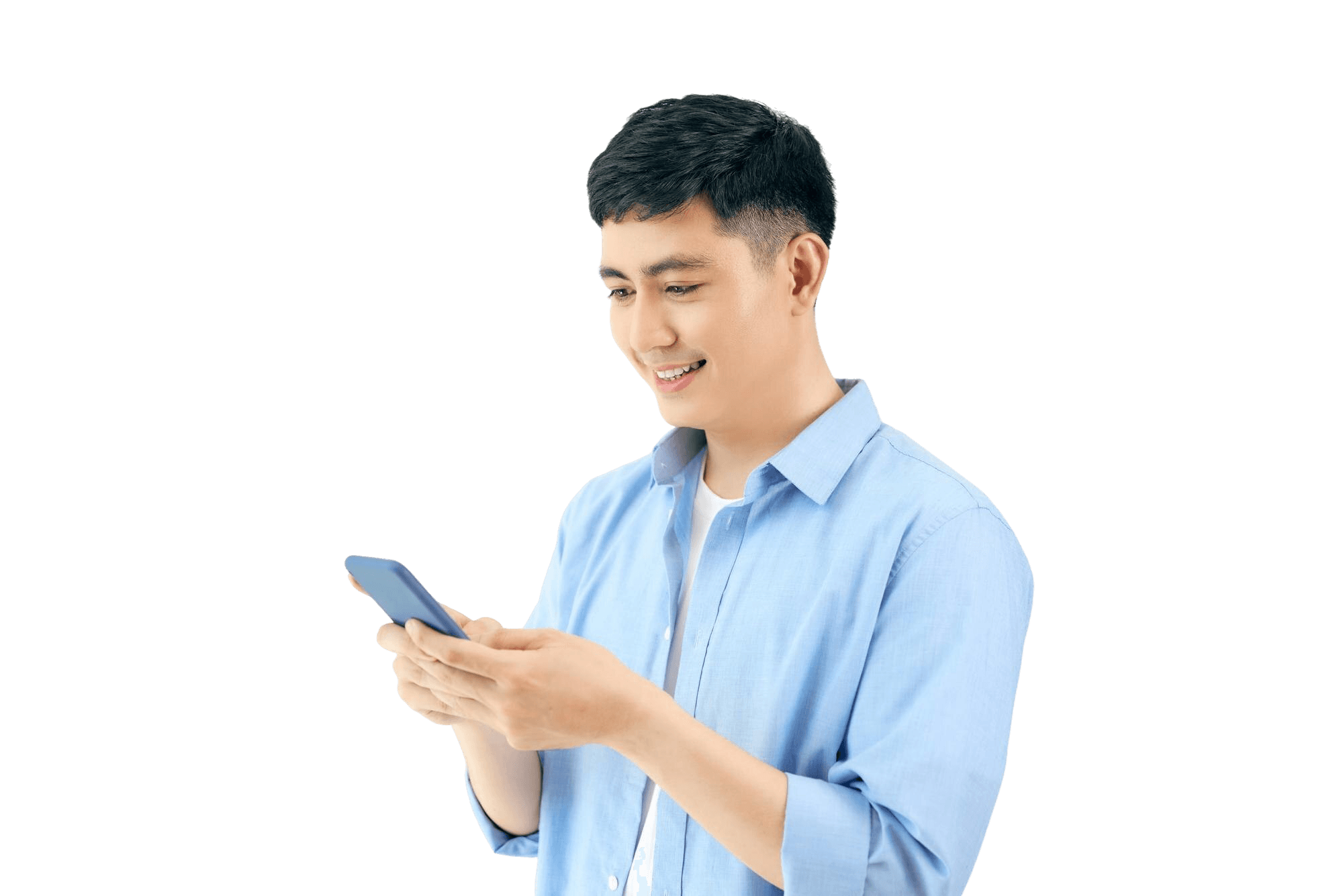 ZamzamPay customer using a mobile phone
